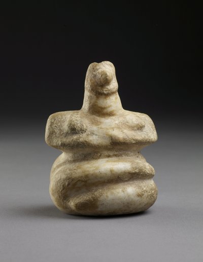 Sitzende Figur aus Patissia, Kykladisch, um 3000-2000 (Marmor) von Greek